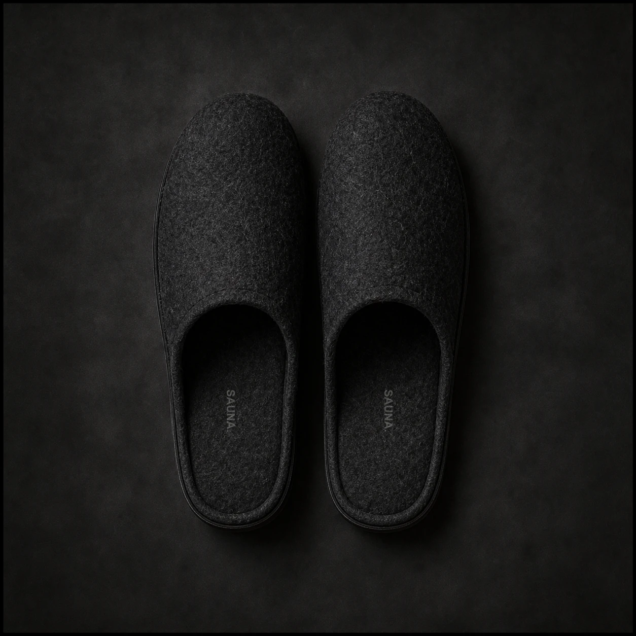 Black slippers
