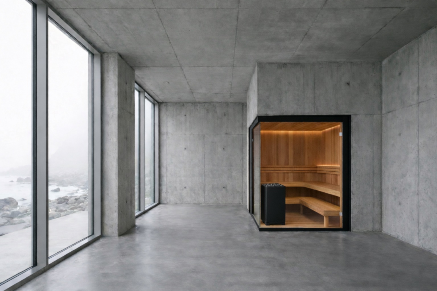 SAUNA. indoor site context